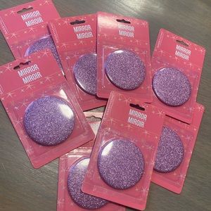 Glitter Compact Mirrors Set of 8